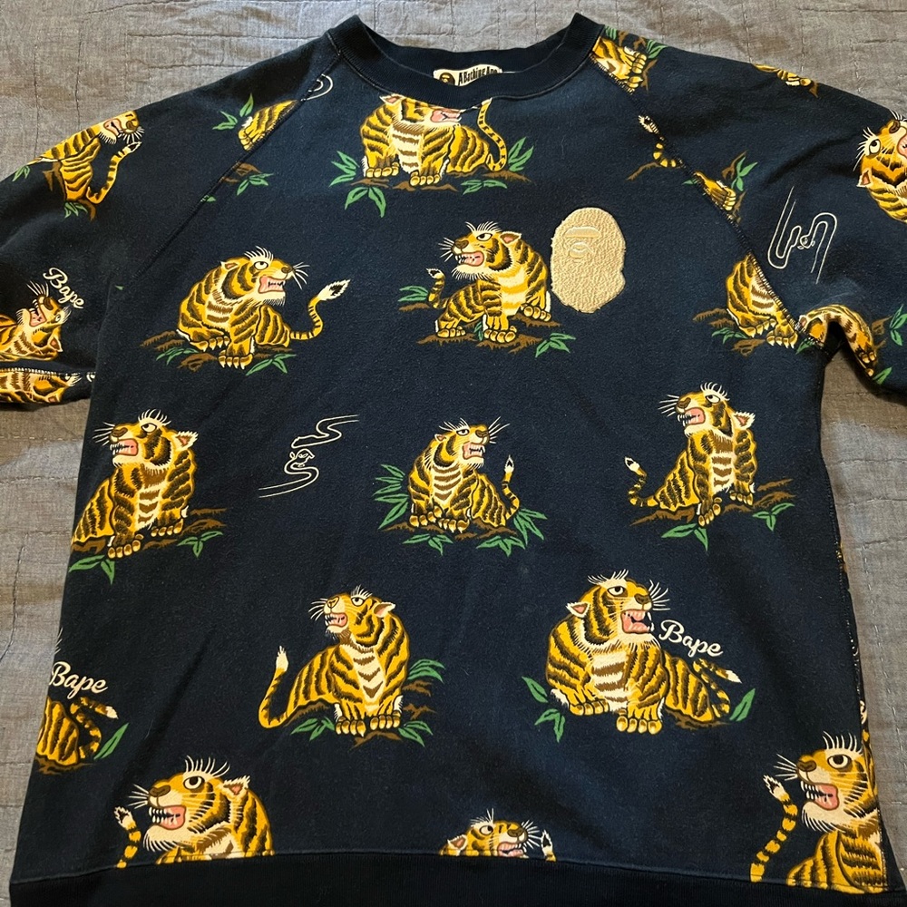 BAPE Tiger Pattern Crewneck